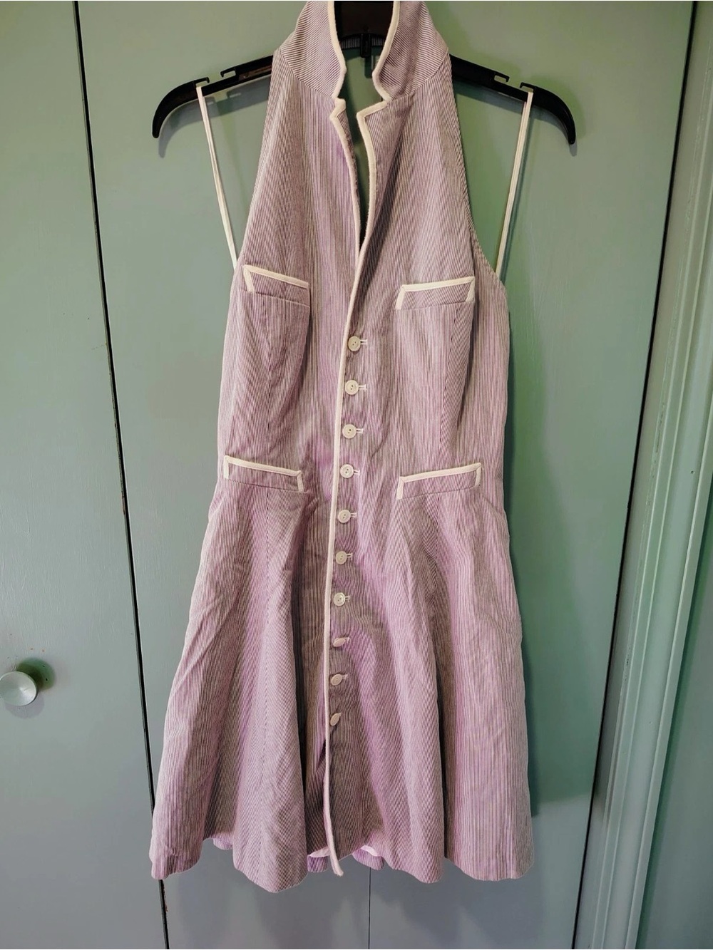 Ralph Lauren Lavender Mini Dress with Cream Trim